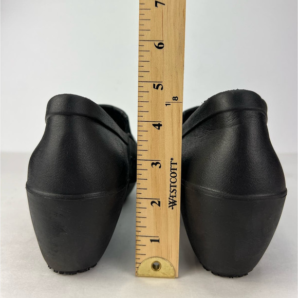 EUC Dr. Scholl's 7 Work Trance Black Slip Resistant Clog Slip/On Wedge Platform - Picture 8 of 8